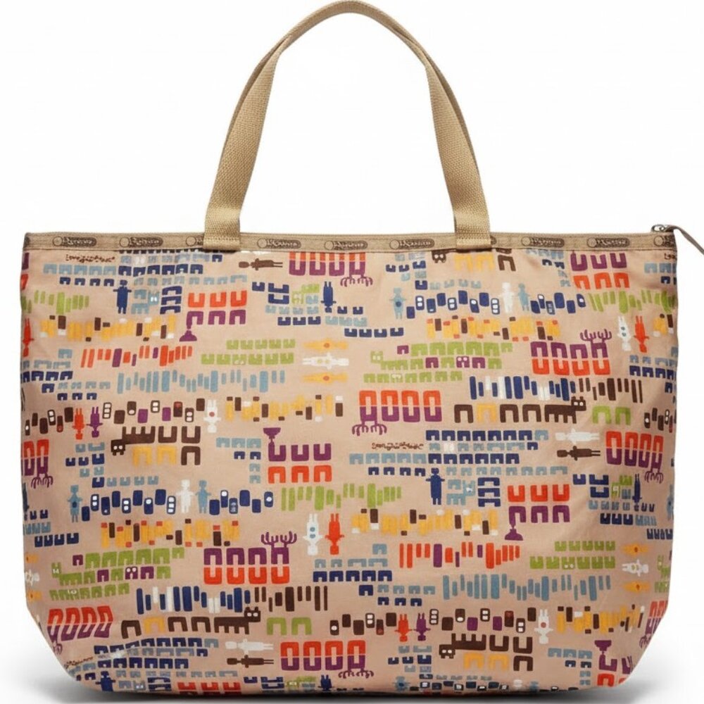 Lesportsac Colorful Patterned Tote Bag Vintage